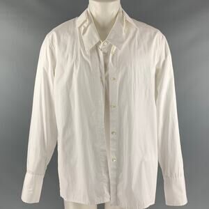 DELADA Size S White Cotton Long Sleeve Shirt